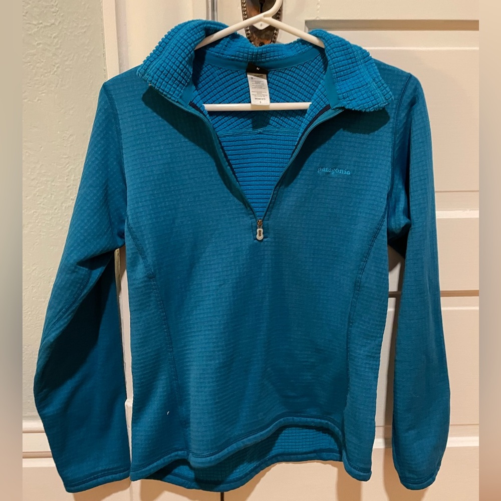 Patagonia R1 Fleece Pullover, Womens Small, Blue/Seaport, Style #40115